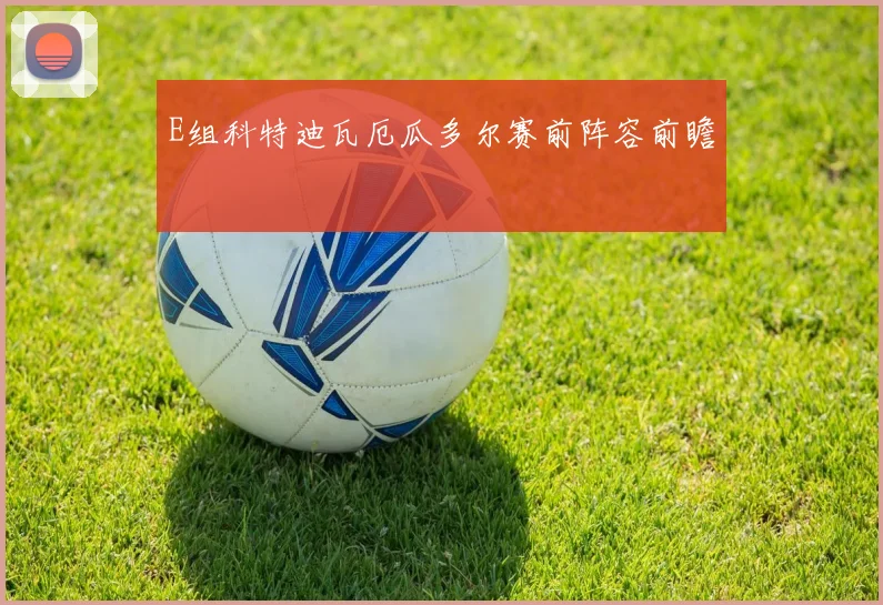 E组科特迪瓦厄瓜多尔赛前阵容前瞻